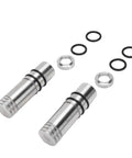 Stainless Steel Bench Dog Set 20mm for MFT Workbenches with T Track Connectors Non Slip Hold Downs displayed with O-rings