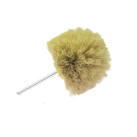 Heavy Duty Drill Mounted Polishing Brush Set With Sisal Fur And Bristle Wheels for final buffing and glossy finish.