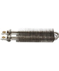 Electric Finned Tubular Heater With Tough Square Build And Solid Copper Threads Pumps Out Quick Heat For Hassle Free Air Drying On Your Shop Floor At 230 Volts Pro Grade, showing finned design and copper threads.