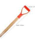 D Shaped Garden Fork Replacement Handle For Spading Shovel Ergonomic Non Slip Grip Easy Install shown with dimensions