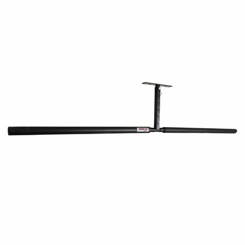 Extendable Aluminum SUP And Surfboard Ceiling Rack For Home And Garage Overhead Storage Heavy Duty Adjustable Keeps Boards Safe And Stacked In Shed Or Under Deck No Fuss Setup, black metal ceiling rack, single unit.