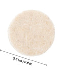 Close-up of a wool felt polishing wheel, 2.5 cm diameter, part of 120 pcs Wool Felt Polishing Wheel Set With Mandrel Handle