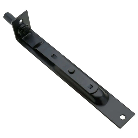 Stainless Steel Door Flush Bolt Latch 6 Inch L Type Lever Action Concealed Slide Lock Bolt Black Finish
