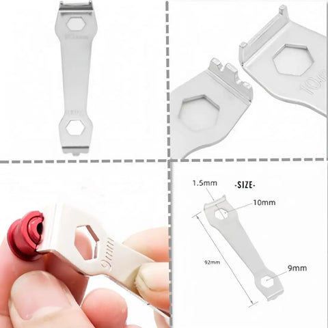 7075 T651 Aircraft Grade Chainring Bolts Kit For Road And MTB CNC Machined wrench detail and size diagram