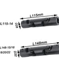 Precision Crafted Three Section Cross Universal Joint Coupling Heavy Duty Power Transfer Plug And Play Installation Rock Solid Alignment Dead On Fit 14 To 22mm Shafts showcasing dual lengths and diameters.