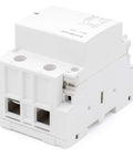 Heavy Duty AC Contactor 2 Pole 2NO 110V Coil DIN Rail Mount Panel Ready, side view, white, for industrial automation and motor control