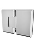 Glass To Glass Mount Hinge 180 Degree Self Closing Satin Finish Solid Forged Brass Dope Beveled Edge for Frameless Showers