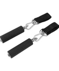 Nylon And Stainless Steel Pull Up Handles With TPR Coated Anti Slip Grips For Gym Gear on white background