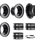 7-piece 4 Inch Magnetic Dust Collection Fittings Kit For Woodworking Shops, showing magnetic connectors and rubber couplers