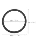 3 Pack Food Grade Silicone Sealing Ring Gasket For Ninja Creami Ice Cream Maker, shown with measurements 4.6x3.9 inches