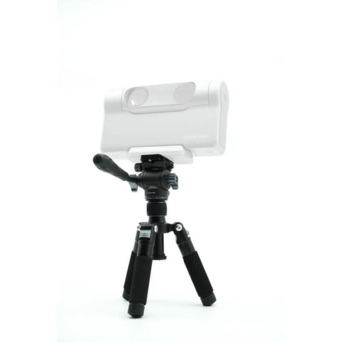 Mini Tripod With Hydraulic Head For Mini And 3 Smart Telescopes, 1 Quarter Inch Thread, lightweight aluminum shown in portrait view