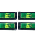 Magnetic for mini Level 4-Pack Pocket Size for spirit Level with Base for Refrigerator Washing Machine Appliance Alignment Tool Yellow, featuring four compact green levels.