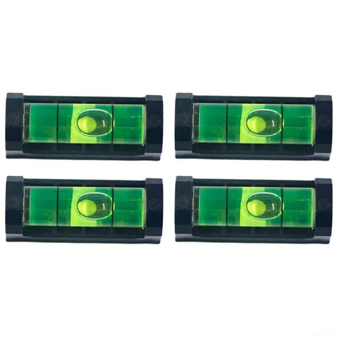 Magnetic for mini Level 4-Pack Pocket Size for spirit Level with Base for Refrigerator Washing Machine Appliance Alignment Tool Yellow, featuring four compact green levels.
