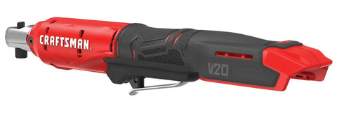 V20 Cordless 3/8 Inch Ratchet Wrench Bare Tool Only, 300 RPM, Up To 35 Ft-Lbs Torque, LED Work Light, Lightweight Ergonomic Grip