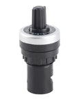 LA42DWQ Potentiometer Single Circle 2K Carbon Film For Rock Solid Variable Speed Control With 22mm Mounting Hole D Type Industrial Grade Component For Industrial Equipment And Precision Tuning, black knob