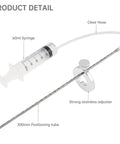 All In One Front Fork Maintenance Kit For Motorcycles, Shock Repair Tool with 60ml syringe, clear hose, and stainless adjuster