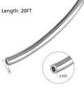 Front view: 316/316L stainless steel seamless tubing, 1/16 in OD × 0.020 in wall, 20 ft coil, annealed.