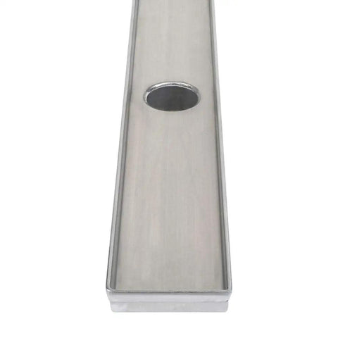 No Fuss 48 Inch Linear Shower Drain Grate With A Clean Square Hole Grid built tough using 316 Marine Grade Stainless Steel.