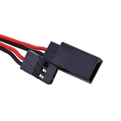 3 Pack 3 Way Power On Off RC Switches compatible with Futaba and JR plug, showing black connectors and red/black wire.