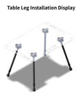 Table installation using Ergonomic Leg Connectors For Outdoor Furniture Nylon Hardware With Pre Drilled Holes Easy Setup And Stable Wobble-Free Design