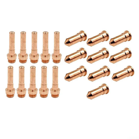 20 Pack Plasma Cutter Consumables For Eastwood Versa Cut 60A Torch CB70 Setup, heavy duty copper nozzles and swirl rings.