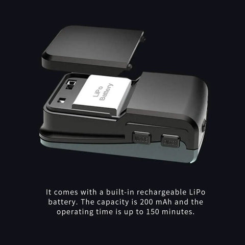 High Precision GNSS GPS Speed Meter For RC Drones And FPV Quads, Tracks Top Speed, 200mAh LiPo Battery compartment open view