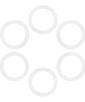 Six Pack Food Grade Silicone Gasket Rings Replacement For Aluminum Stovetop Coffee Makers And Moka Pots Three Cup Size Durable Seal For Leak Proof Brews And Easy Cleaning