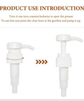 Grease Monkey Approved 4 CC Fluid Pump For Quart Bottles With Flexible Hose showing usage instructions and components.