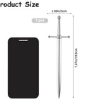 Dope Vintage Sword Letter Opener With Silver Finish And Ergonomic Grip next to phone for size comparison