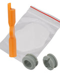 Shift Linkage Bushing Kit For Infiniti QX56 QX80 Nissan Armada Frontier Titan Xterra Pathfinder 2004 2022 Transmission Shifter Cable Repair Tool 134193 Plug And Play, showing two gray bushings and an orange tool.