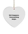 Geocaching Heart Ornament Gift For Geocachers From Friends And Family A Fun Christmas Keepsake For Men And Women Who Love The Hunt