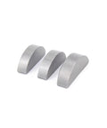 Steel Half Round Key Handles 4x16x6.5mm, three silver machine key handles for shaft hub fit and torque transfer
