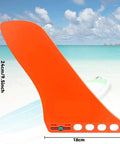 9 Inch SUP Center Fin No Tool Fin Screw Fiberglass Reinforced Replacement Fin For Surfboard And Stand Up Paddleboard Orange