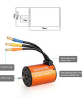 4300Kv Brushless Motor With 60A ESC, 20Kg Servo, And 25T Servo Arm For 1/8 And 1/10 RC Cars And Boats; High Torque Power Upgrade