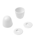 Universal Toilet Bolt Caps Set 4 Pack With Round White Push On Covers And Extra Washers For Easy Installation Conceal Toilet Bowl Fasteners