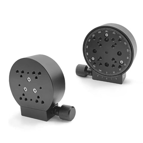 R Axis Manual Rotation Stage With 100mm Fine Tuning Optical Sliding Stage 360 Degree Rotation And 15 Kg Load Capacity Aluminum Alloy