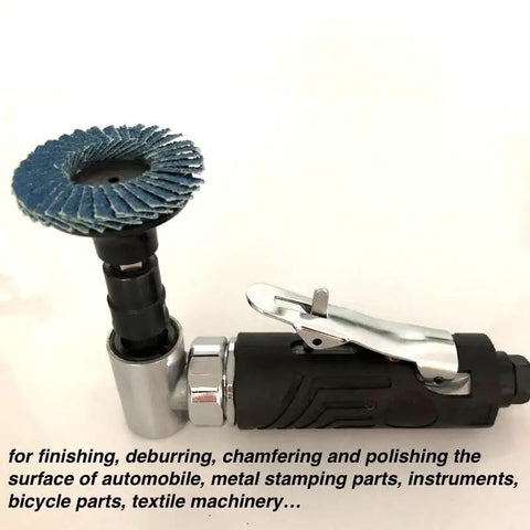 Precision Workhorse Pneumatic Angle Die Grinder 20000 Rpm 90 Degree Mini Sander Polisher Tool Kit with sanding disc for polishing.