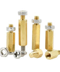 Brass Standoff Spacer Kit 10Pcs M2 M2.5 M3 Hex Threaded Bracket Pillars For Motherboard And PCB Mounts 17mm Length, brass spacers