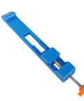 Adjustable Cutting Machine Base Guide For Precision Milling And Circular Saw Routing Pro Level Saw Guide Rail That Keeps Every Cut Smooth And Accurate On Point Ideal For 4 Inch Dust Cutters And Marble Saws Blue, blue ABS plastic base guide with spring clamp