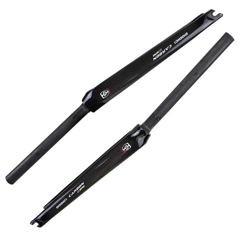 Carbon Fiber Fixed Gear Front Fork For 700C Road Bikes, Rock Solid Rigid Lightweight Build, 1 1/8 Inch Straight Steerer, T800 Carbon Blades