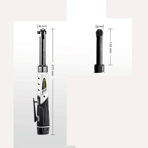 Compact Electric Ratchet Wrench With 90-degree Right Angle Long Neck Design For Tight Spaces Cordless Power Tool High Torque Rechargeable Battery Heavy Duty Truss Fastening Adjustable Socket Driver