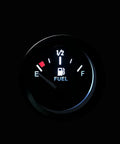 52mm Fuel Level Gauge Kit With Tank Sending Unit for Boats, RVs, and Marine Equipment, 12V Universal Water and Fuel Sender, 2-Inch Gauge Meter, Plug-And-Play Rugged Marine Sensor for Accurate Fuel Readings. Black 2-inch fuel gauge showing low level