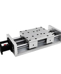 Heavy Duty Ball Screw Slide Table With Rock Solid Aluminum Frame And Razor Sharp Precision For Serious Makers Building Top Tier Cnc Rigs And Reliable Automated Carriage Systems Without Any Headaches, side view showing smooth ball screw and sturdy design.