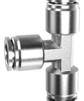 Rock Solid 304 Stainless Steel Pneumatic Air Hose Fittings Snappy Quick Release Coupling T-shaped connector for air hoses.