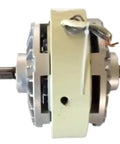 Side view of 25Nm Double Shaft Magnetic Powder Clutch And Brake System for dual axis, featuring FL50A1 compatibility and air shaft handles.
