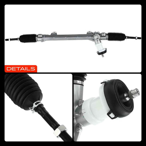 Electronic Power Steering Rack And Pinion Assembly For Kia Soul 2014 2019 showing details of inner tie rods and dust boots.