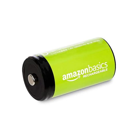 Heavy Duty Four Pack Rechargeable D Cell Batteries Featuring 10000 Mah Ni Mh Chemistry Pre Charged And Ready To Roll, single battery view.
