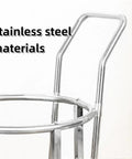 Heavy Duty Stainless Steel Bucket Dolly With Wheels For Stock Pots Soup Pots Barrels And Heavy Loads Portable Hand Truck Built To Roll Easy In Home And Commercial Kitchens Storage And Catering, stainless steel handle