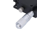 Close-up of the micrometer component on the Rotary Positioning Stage 40x40mm Aluminum Alloy Plus Minus 10 Degree FineTune Rotation Table.