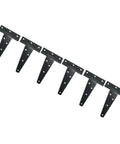 5 Inch T Strap Hinges Galvanized Iron Gate Hinge Set With Slotted Bearings 6 Pack for Shed Doors, black finish displayed